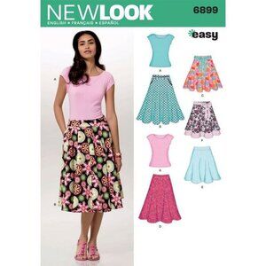 New Look Sewing Pattern 6899 Skirt Top Mises Size 10-22
